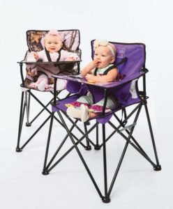 Olive Applegate, 7 months, and Evelyn Sprigler, 1, put Ciao! Baby to the test. Both girls – and their moms – love the portable high chair.
