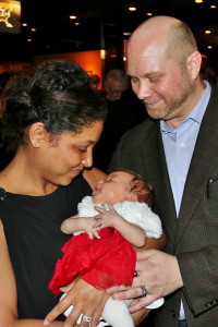Angie Fenton, Jason Applegate and their Daughter Olive
