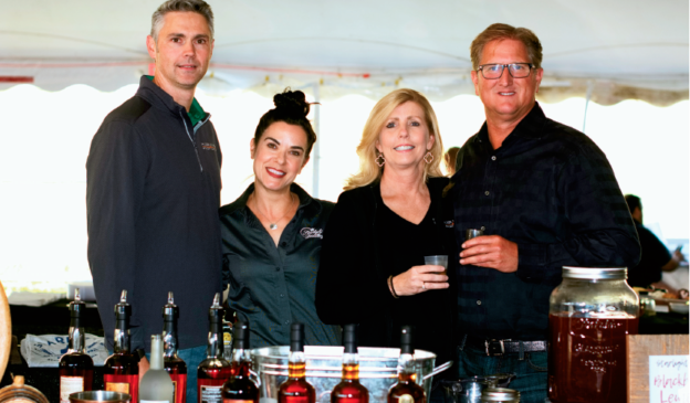 The team from
Starlight Distillery
with Dana and
Ted Huber