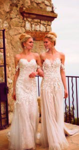 Halo and Haisley gowns available at Laurel Wreath Bridal.