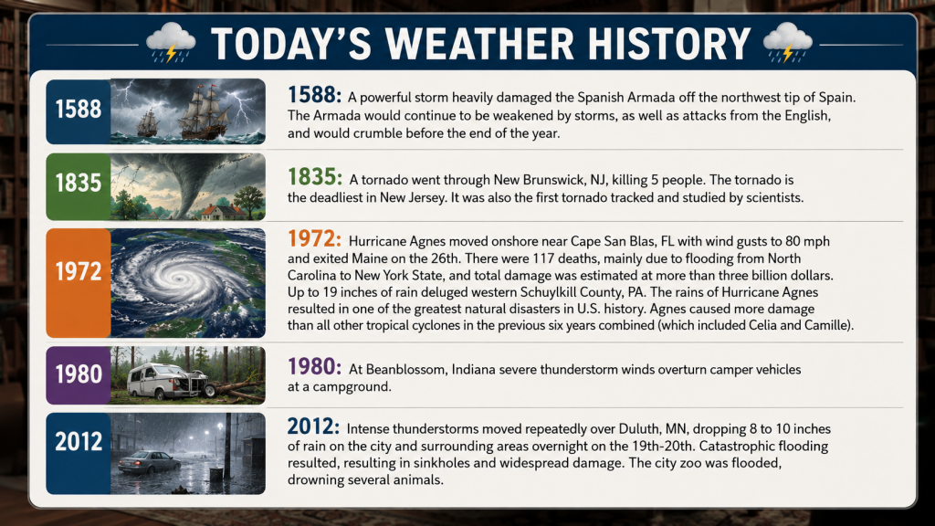 ChatGPT Image Jun 18 2026 01_13_41 PM - Extol Media 1588: Powerful storm damages the Spanish Armada; ships battle rough seas in the ocean.